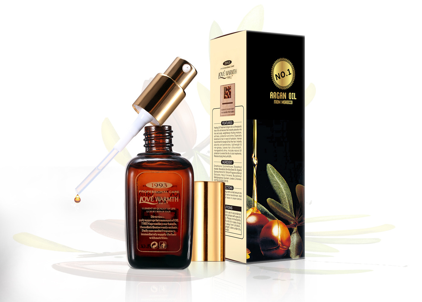 Repair Hair Root Argan Oil Shampoo And Conditioner 100% Cold Pressed