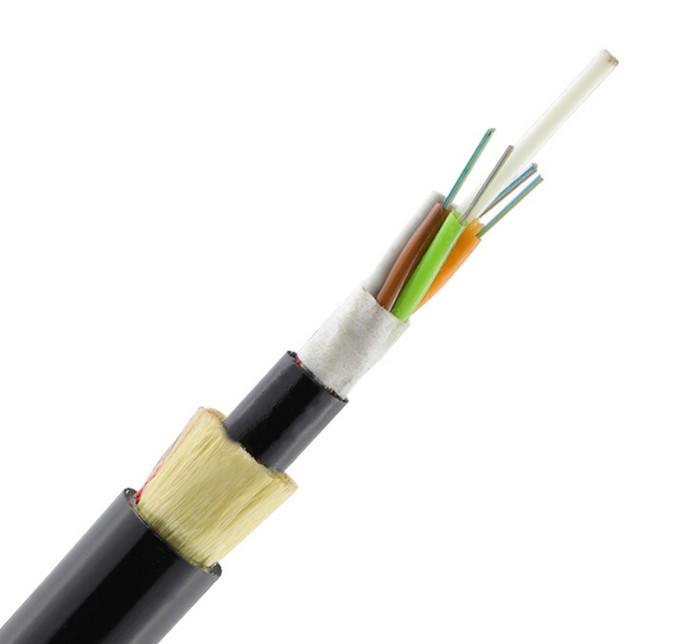 12 Cores 80M Span ADSS Fiber Optic Cable With Aramid Yarn Strength Member