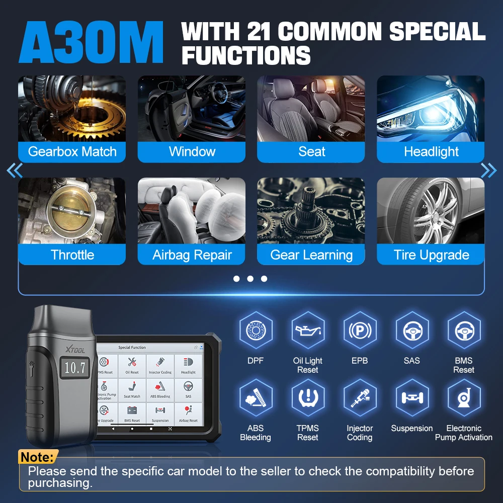XTOOL Anyscan A30M OBD2 Auto Code Reader Full System Diagnostic Tools Bi-directional Scanner Lifetime Free Update Added CAN FD