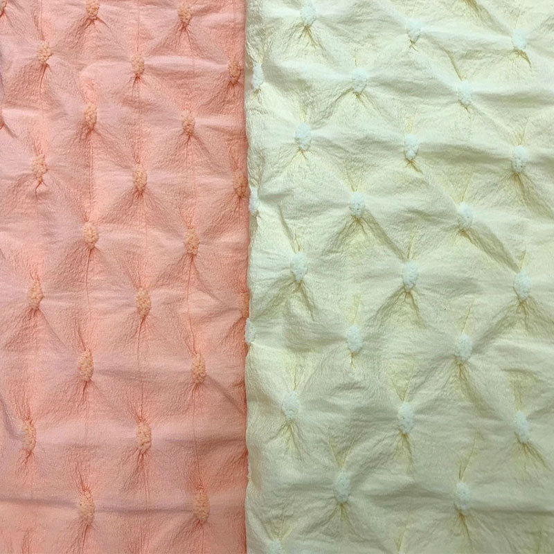 Breathable Textured Polyester Jacquard Fabric 129gsm For Garment