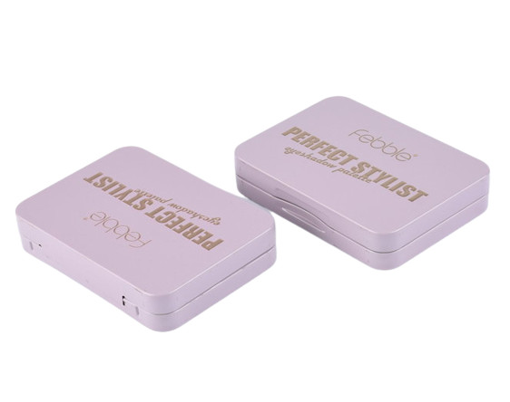 Customized Cosmetic Tins Packaging Small Rectangular Lipstick Tin Box With Hinged Lid