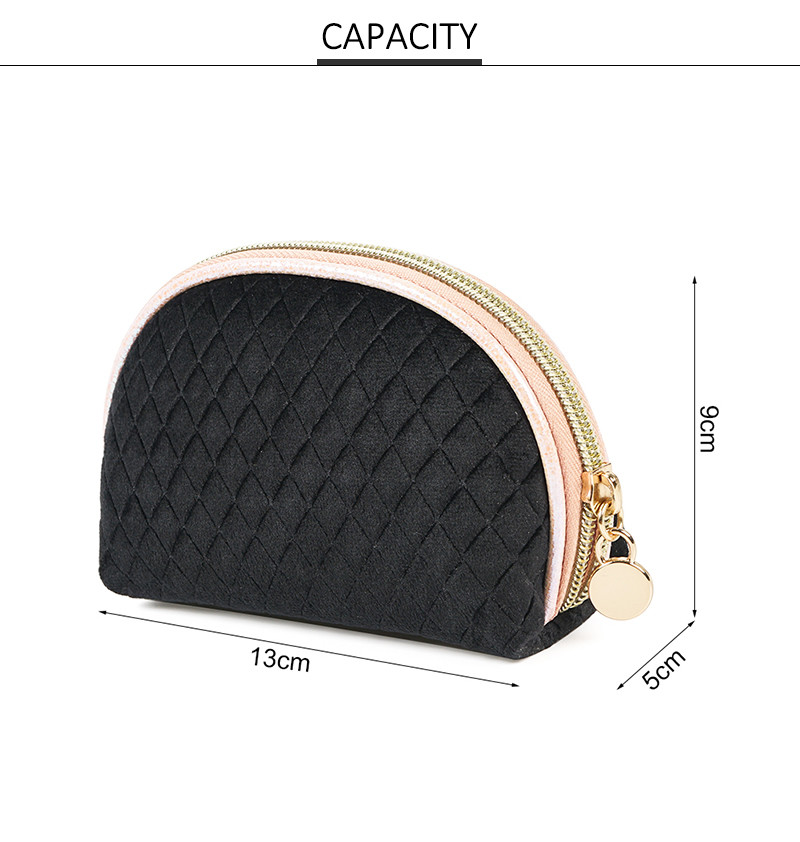 Portable Single Layer Cosmetic Storage Bag With Zipper
