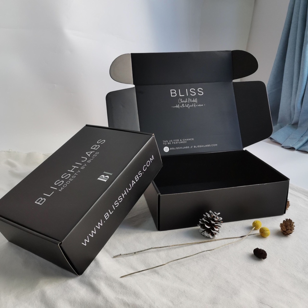 Custom Logo Luxury Soft Touch Coruggated Black Paper Packaging Gift Box Cosmetic Bottle Cardboard Packing Box