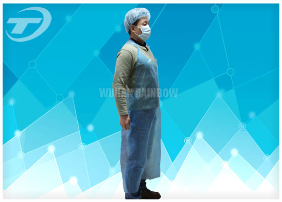 White Color Polythene Plastic Disposable Aprons 9 X 107 Cm Waterproof