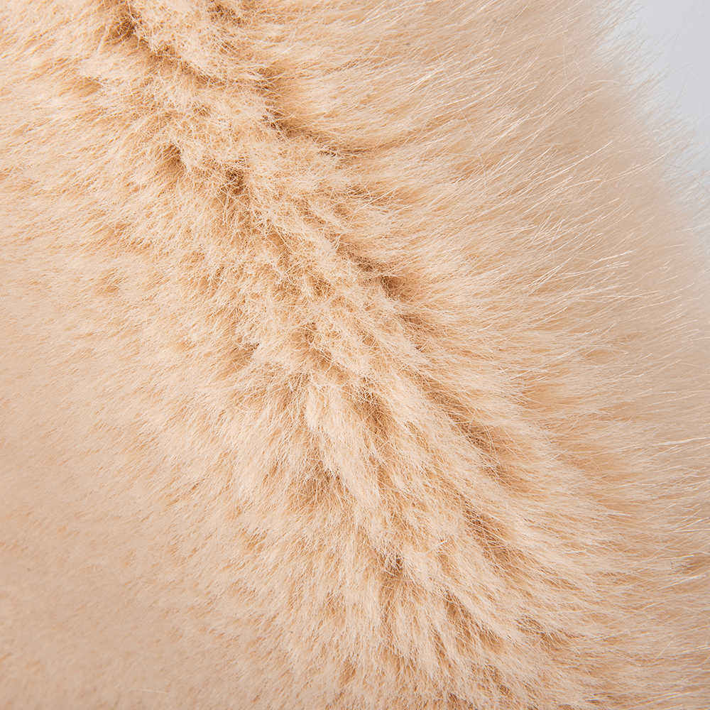 Soft and Cozy 100% Polyester Tricot Knitted Brushed Faux Fur Fabric for Ladies Coat