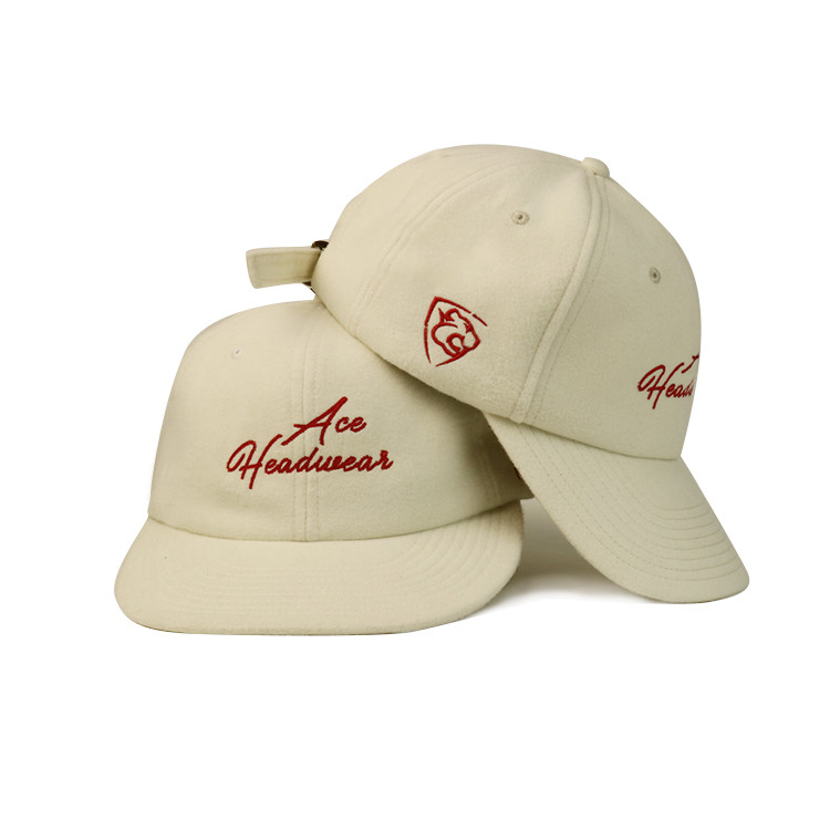 Fashion Winter 100% Wool Embroidered Baseball Caps / 6 Panel Snapback Hats
