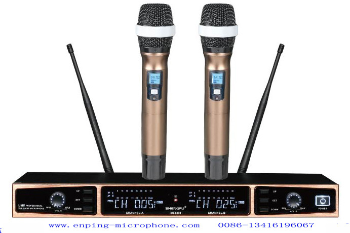 LS-5200/2 UHF IR SELECTABLE wireless microphone system / competetive price / SMK-9000
