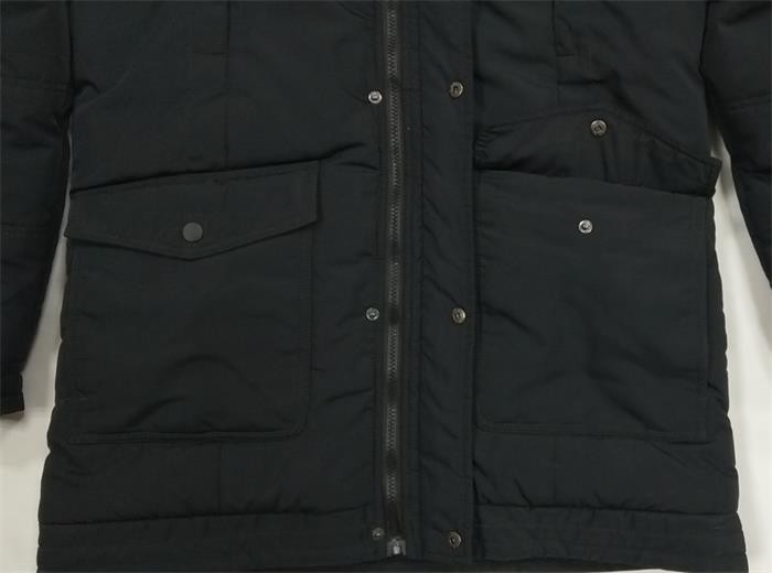 Tall Mens Long Padded Winter Coats With Hood Zipper Closure