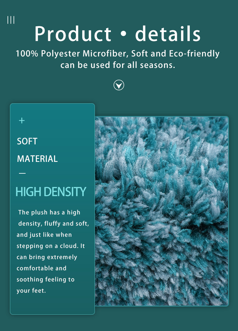 Thick Microfiber Non Slip Absorbent Bathroom Rugs Machine Washable