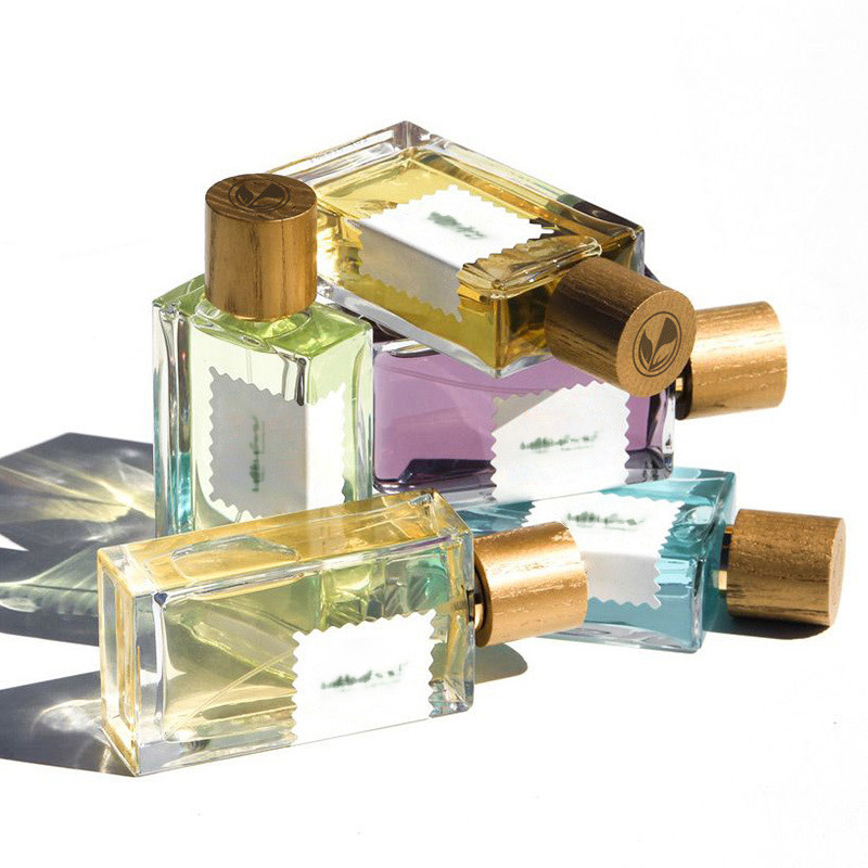 Natural Solid Wood Cylinder Type Perfume Bottle Cap With Gold Print