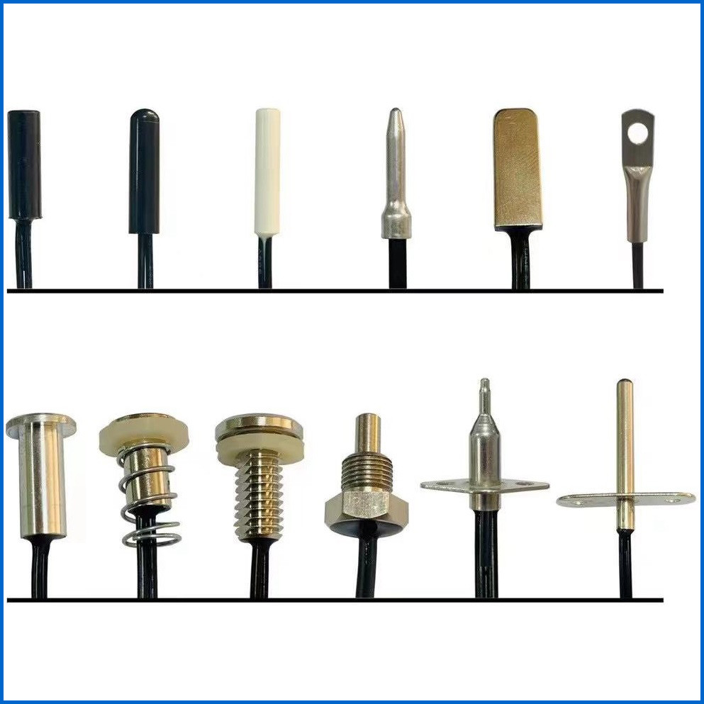 Electric Oven NTC Temperature Sensor 100K 3950 With PTFE Wire 900mm C3-2Y Connector