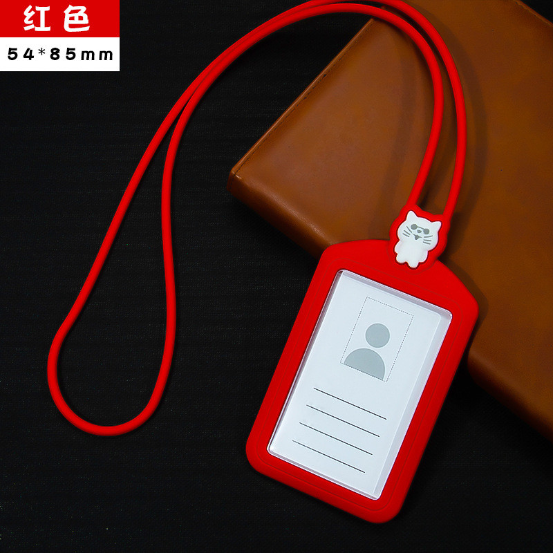 Professional Silicon Card Holder with Lanyard Neck Strap BPA Free