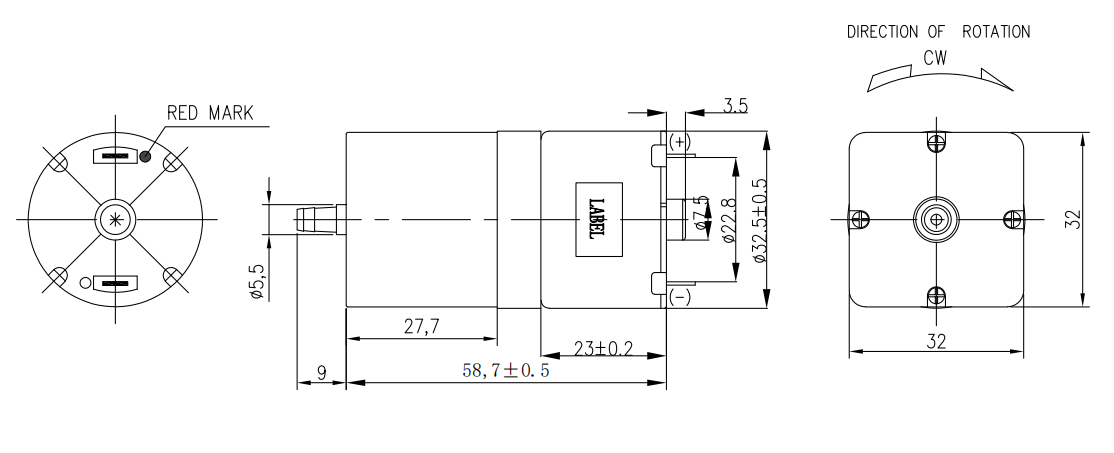 Factory Customized DC motor 12V dc pump motor 10-30W for water suction pump