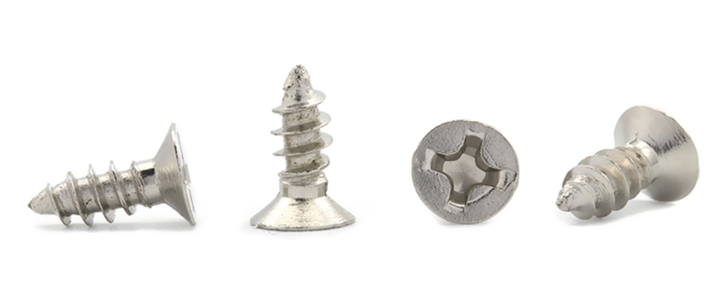 DIN7982 Stainless Steel Phillips Drive Flat Head Self Tapping Screws Countersunk Head Pointed Screws