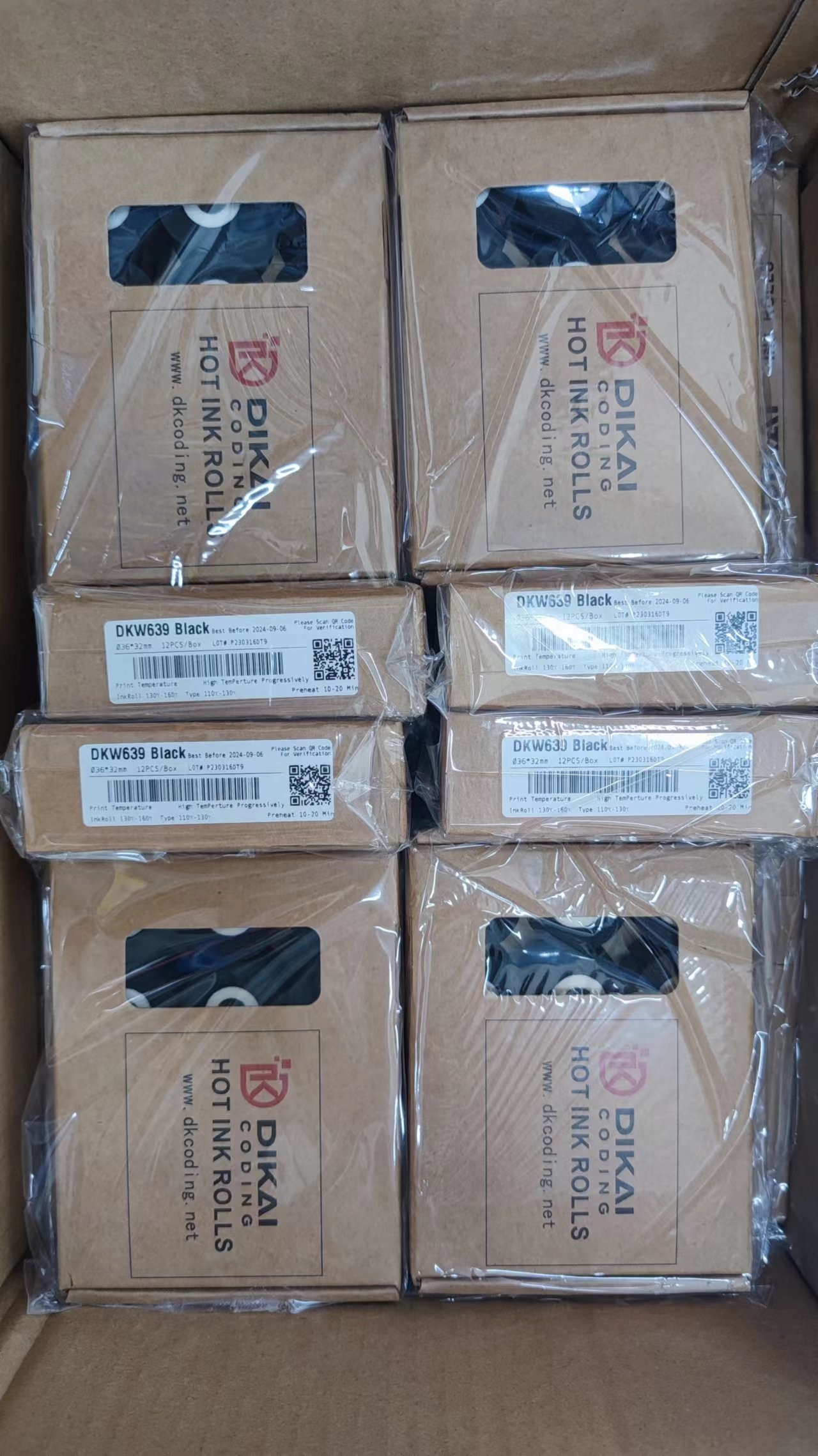 Black Solid Dry Hot Ink Rollers Diameter 36mm Height 32mm For Filling Machine