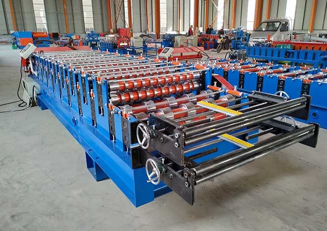 aluminum Corrugated And Trapezoidal Roof Sheet Double Layer Roll Forming Machine