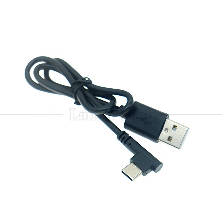 High Quality 1M 2M 3M 5M Data Charger 90 Degree USB A to Type C Angle Cable for Phone Tablet Camera