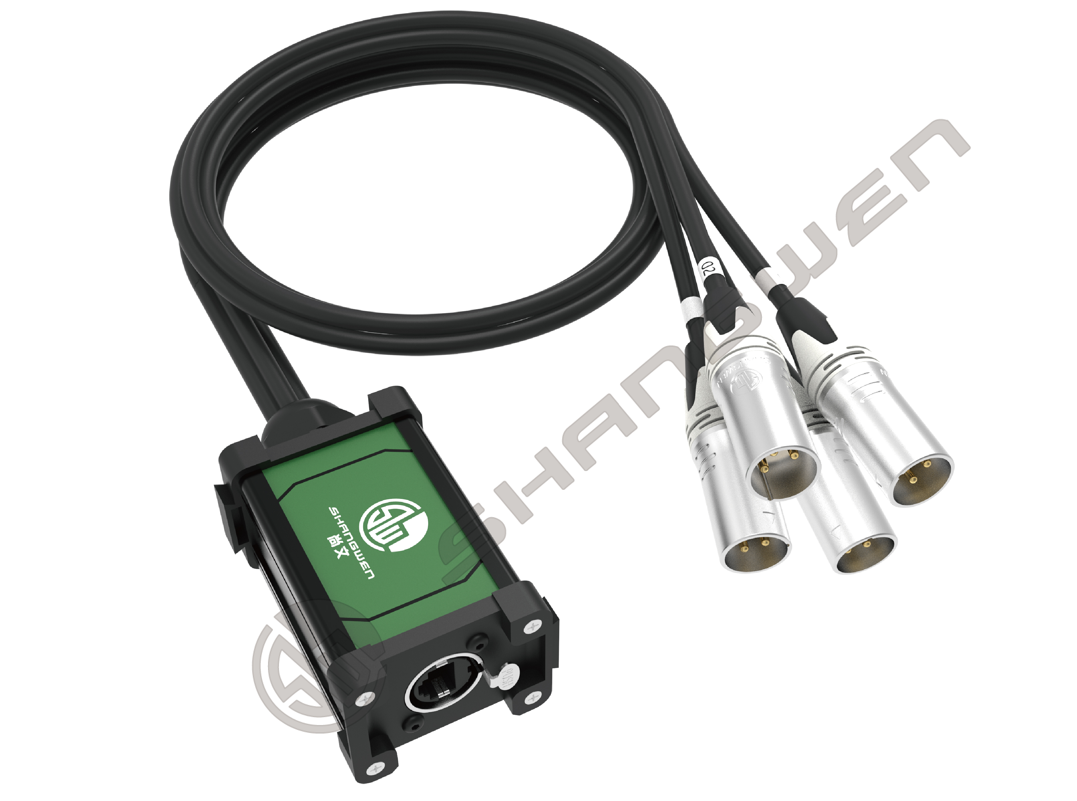 4-Channel 3-Pin XLR Audio Snake Cable Stage Recording Studio Female Male Network Signal Extender Multi-Channel XLR RJ45 Ethercon