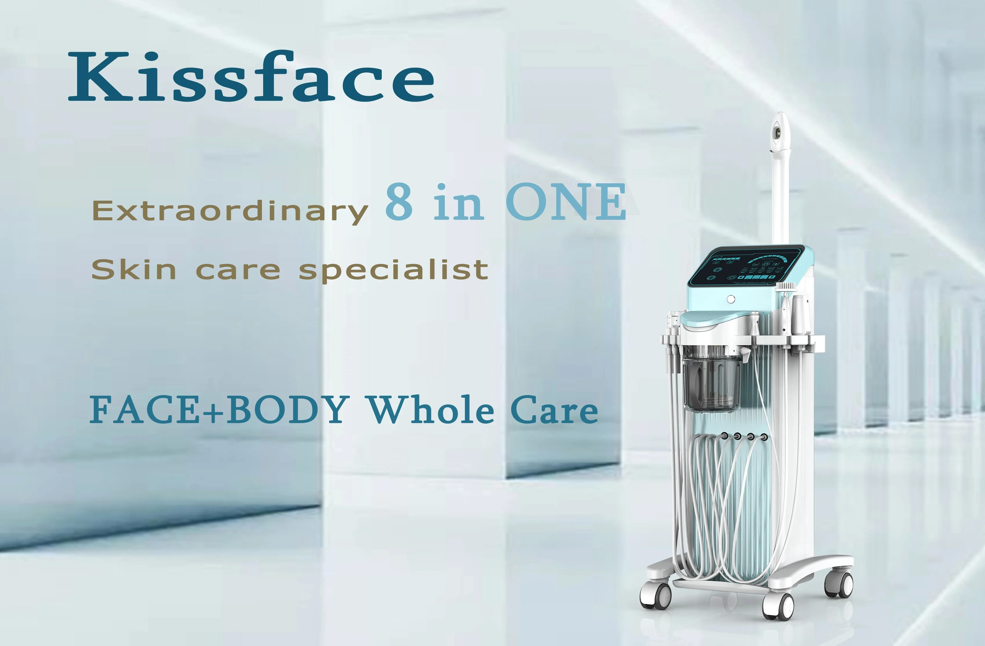 7 In 1 Water Oxygen Jet Peel Machine Hydrafacial Skin Whitening Facial Deep Cleansing