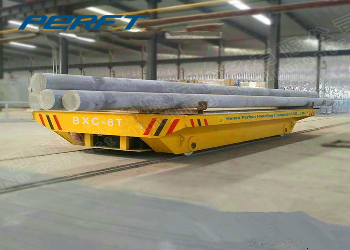 Battery Powered Electric Flat Rail Transfer Cart with Wireless Remote and Hand Combined crane