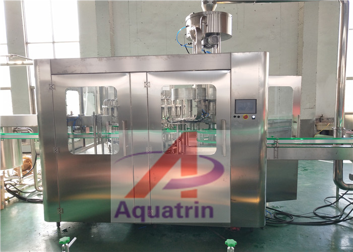 18000Bph Juice Bottle Filling Machine PLC 7.5kw Triple Screw Cap