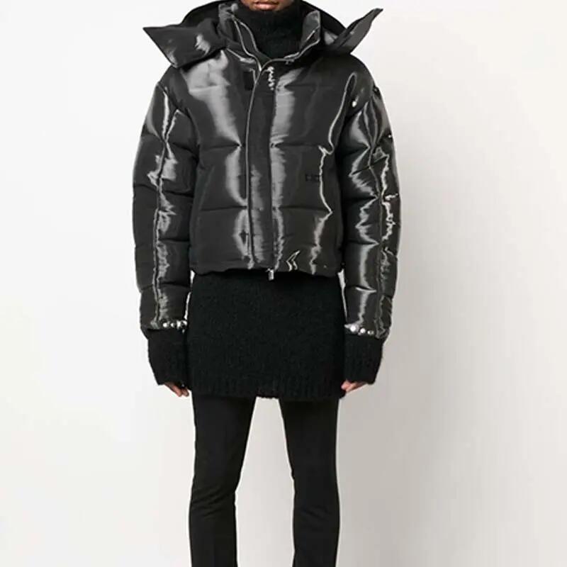 OEM Custom Wholesale Reflective Nylon Men&prime;s Metallic Custom Winters Bubble Coat Logo for Shiny Men Padded Down Puffer Jacket