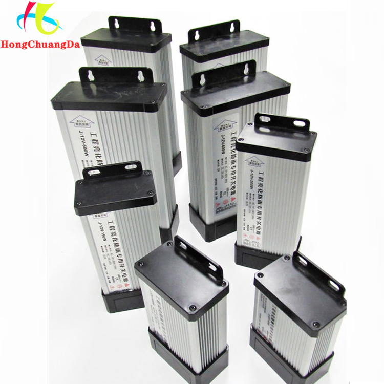 Triple Output Switch LED Module Power Supply 8.3A Aluminum Shell