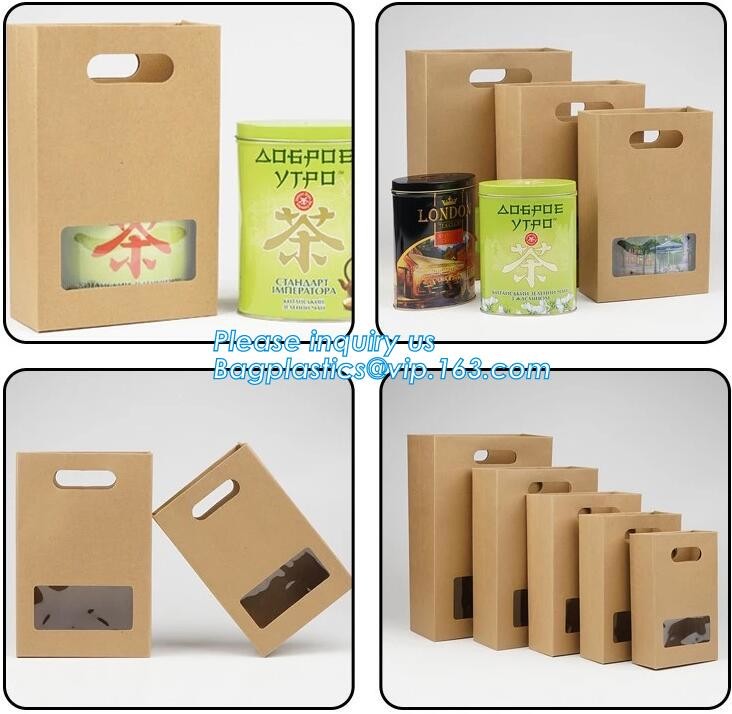 Custom Printed Accept Wholesale Stock White Brown Kraft Paper Shopping Bag With Handle No Minimum, carrier handle bags