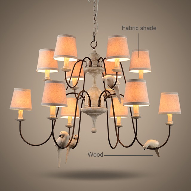 Bird chandelier wrought iron pendant lighting kitchen Pendant lamp (WH-CI-51)