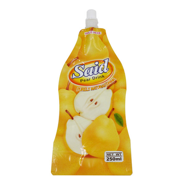 OEM low price wholesale juice liquid food stand-up pouches with plastic mouth stand-up pouches