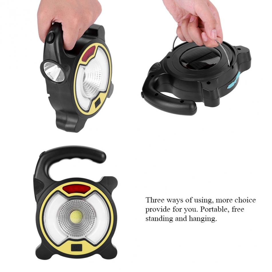 Outdoor Flashlights Luminaire LED 6LEDs Solar Power Collapsible Portable LED Rechargeable Hand Lamp Camping Lantern Ligh