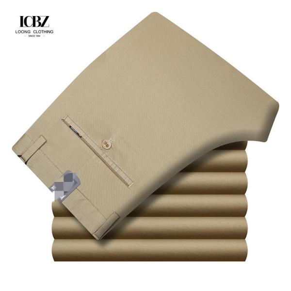 2022 Men's Black Logo Print Cargo Trousers Straight Fit Chino Office Pants for