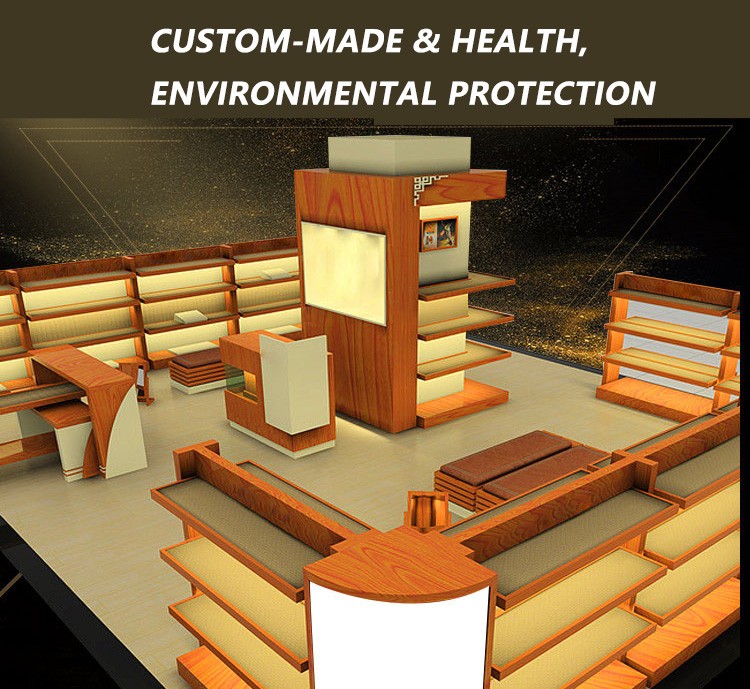 Custom Popular Shanghai Factory Wooden Cabinet for Garment Store Bag Shoes Display Case Brand Store Interior Decoratio