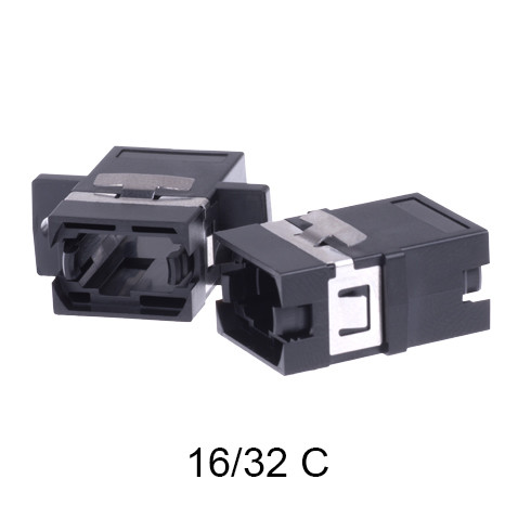 Black Color MPO Fiber Optic Adapter 12C / 24C / 36 C Easy Operating