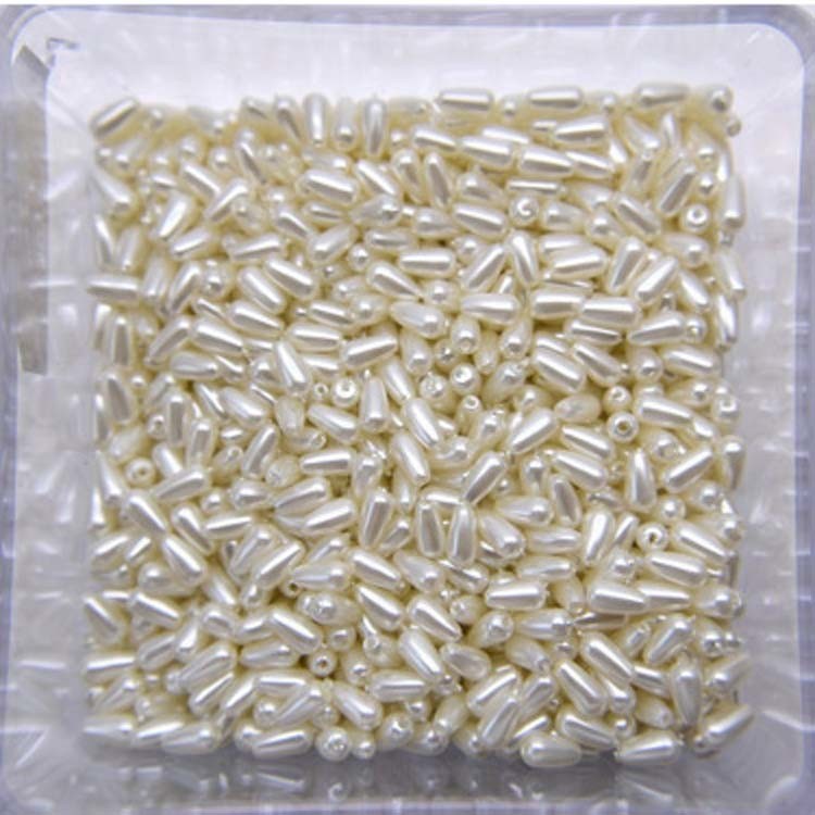 High Quality ABS Plastic Bead DIY 4mmx8mm Drop Pearl Beads