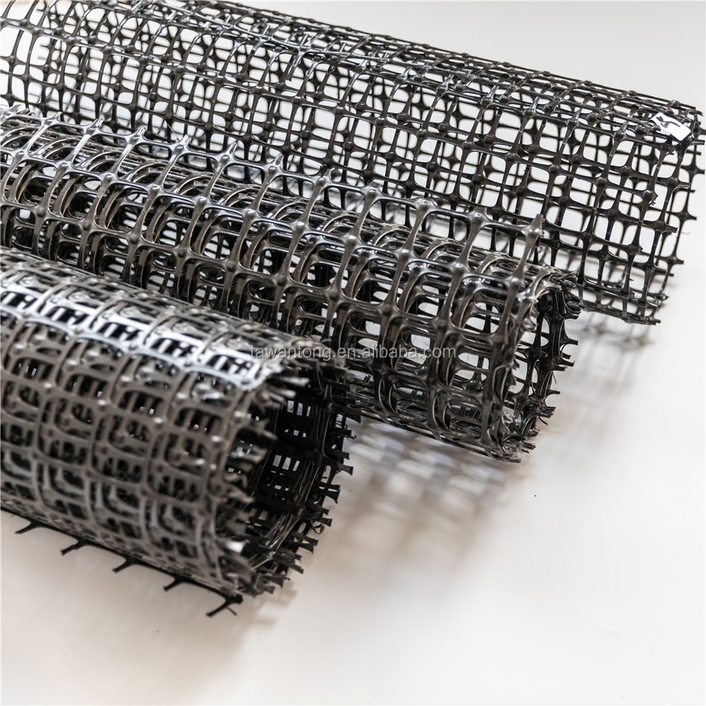 Black High Strength UV Resistance Biaxial Polypropylene Geogrids for Roads or Lands