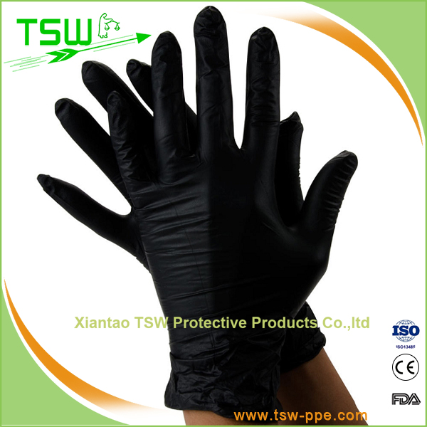 240mm Length Disposable Nitrile Exam Gloves With Textured Fingertips
