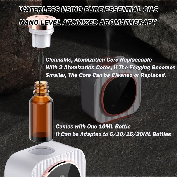 New Smart Rechargeable Human Sensor Wall Mounted Waterless Aroma Scent Essential Oil Diffuser Nebulizer for Home Office Hotel