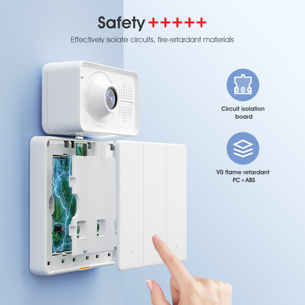 Tuya WIFI touch Switch Smart home with Type C Timing Voice App Alexa, Google Home RF433 Smart EU Wall Light Button Switch