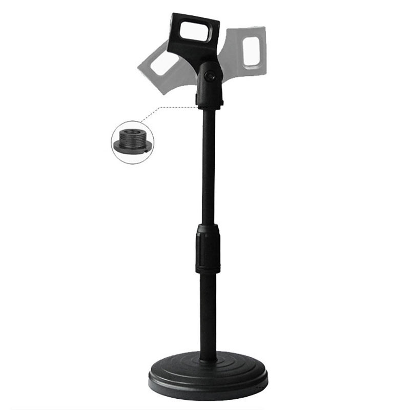Portable Desktop Lifting 30mm 175mm Round Base Mic Stand