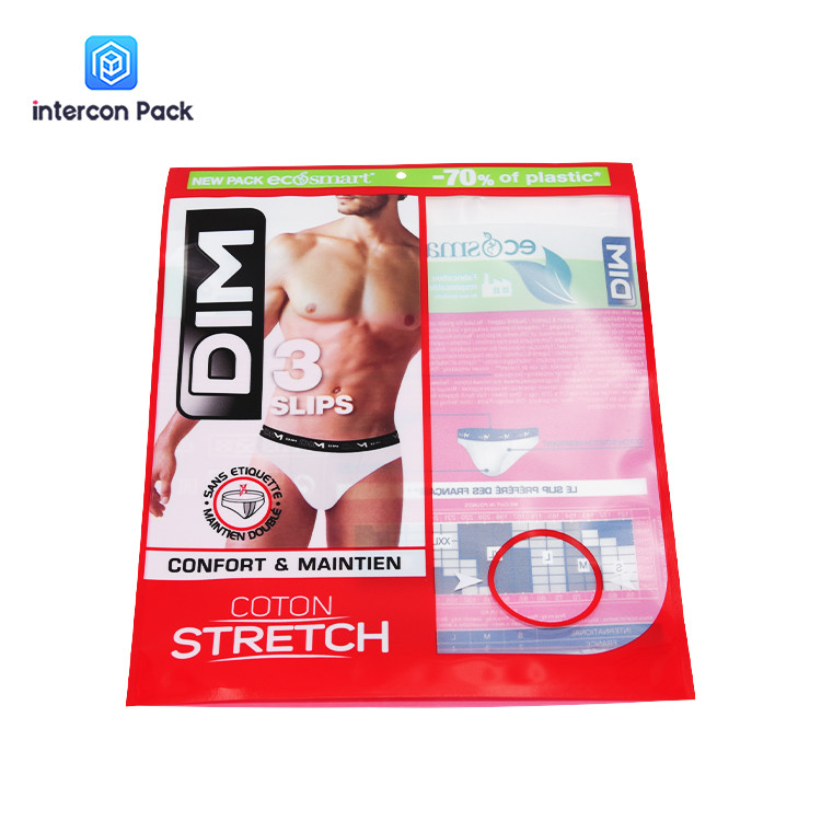 Heat Sealing Paper Plastic Composite Bag Three Side Sealing Polyester For Garment