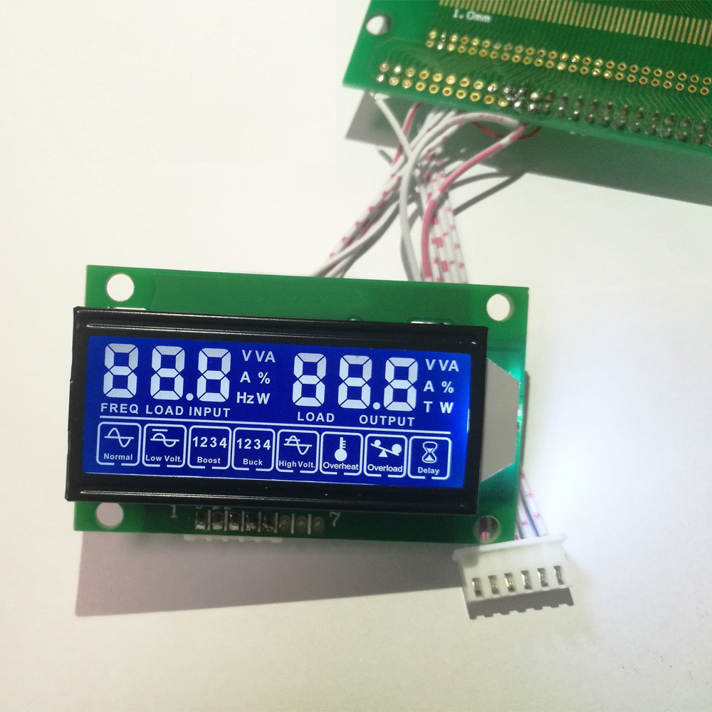 2.2 Inch HTN Segment Lcd Display Module, Driving Voltage 1/4D,1/3B ZEBRA Connecting