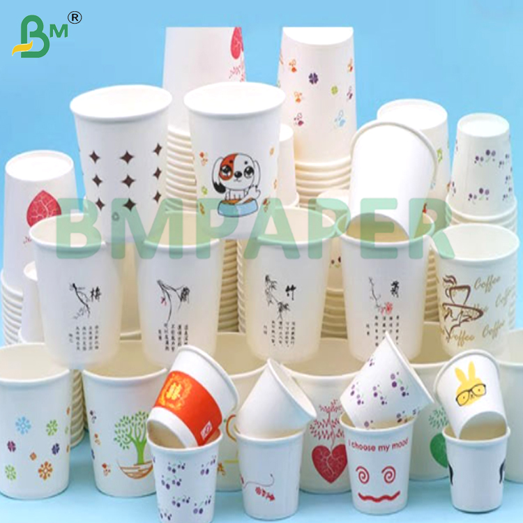 250gsm + 15g Waterproof Strong Extensibility PE Cup Stock Paper For Hot & Cold Drink Drinks Cup