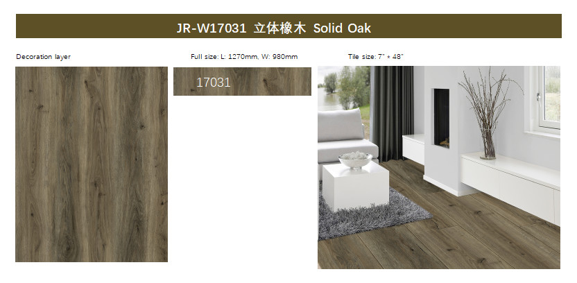 Light Unilin Click SPC Composite Solid Oak Burlywood Wood Grain GKBM JR-W17031