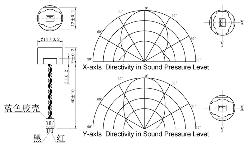 14mm Wired 58kHz 40KHZ Ultrasonic Sensor Transmitter And Receiver