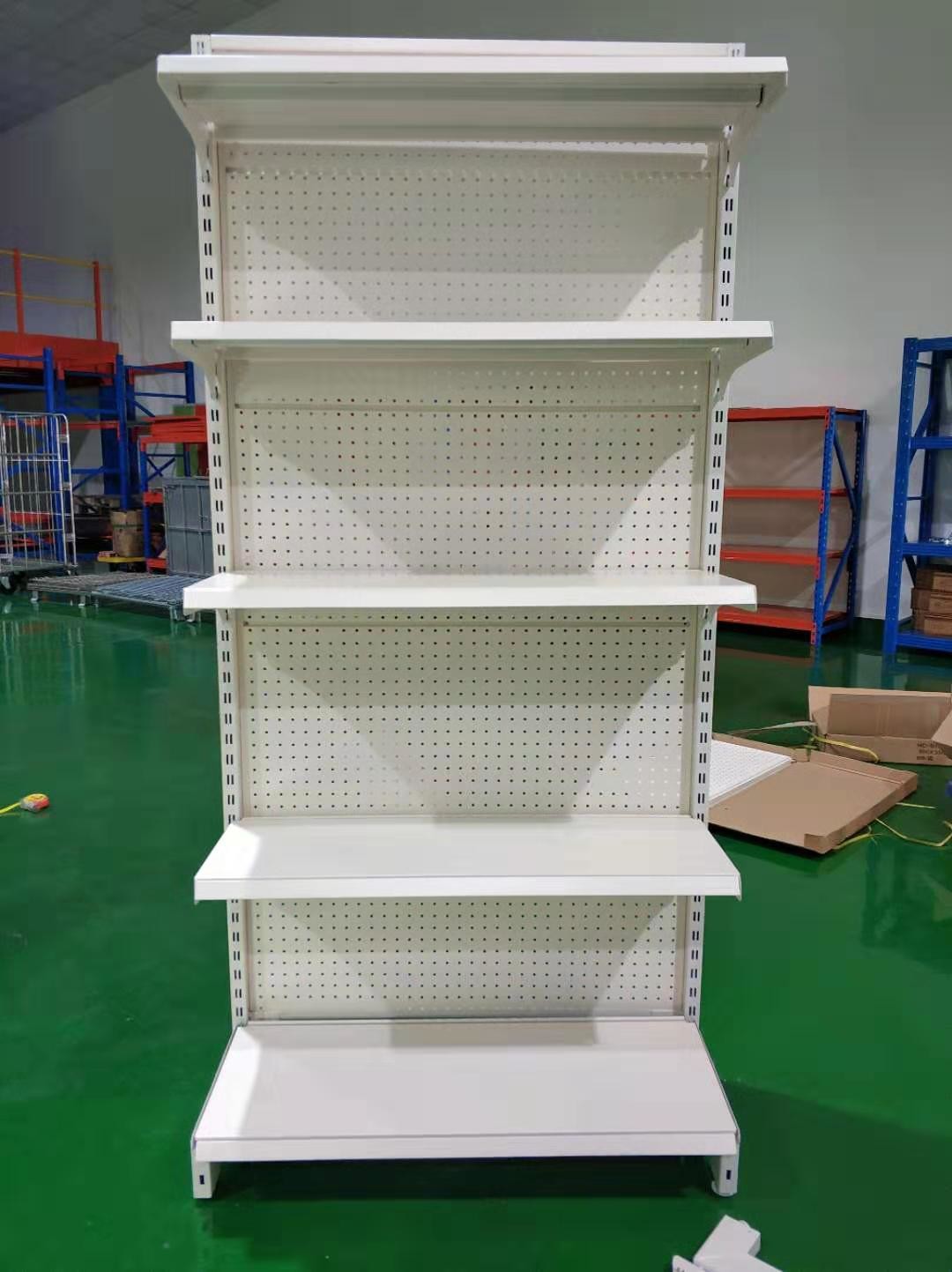 Durable Shop Retail Shelf Gondala Rack Load Weight 100kg / Layer Black