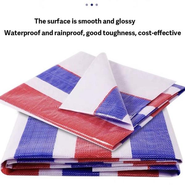 PE Medium Weight Outdoor Solid Tarpaulin Tarp Waterproof Cover for Ground