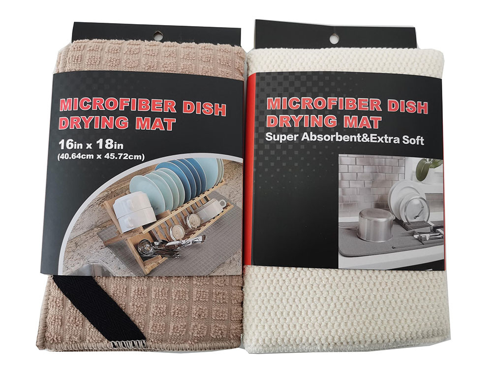 Washable Absorbent Size18 X 16inch Microfiber Dish drying Mat