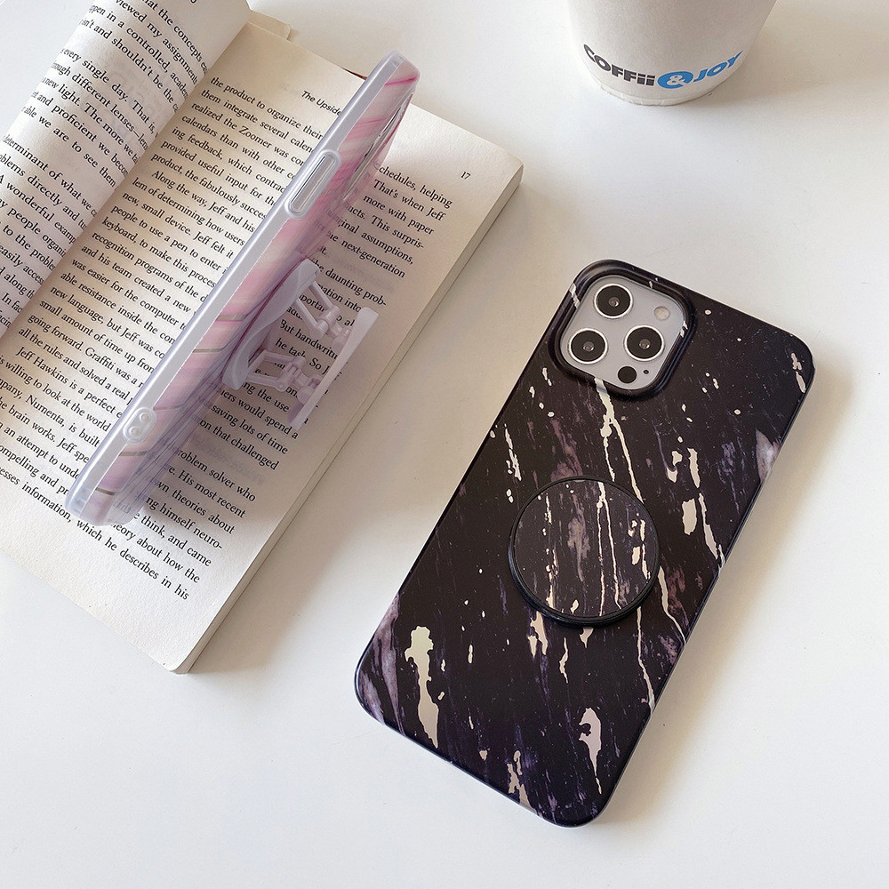 TPU Finger Grip Phone Case Pop Socket Stand Anti Scratch Protective Case For Iphone 12 Pro