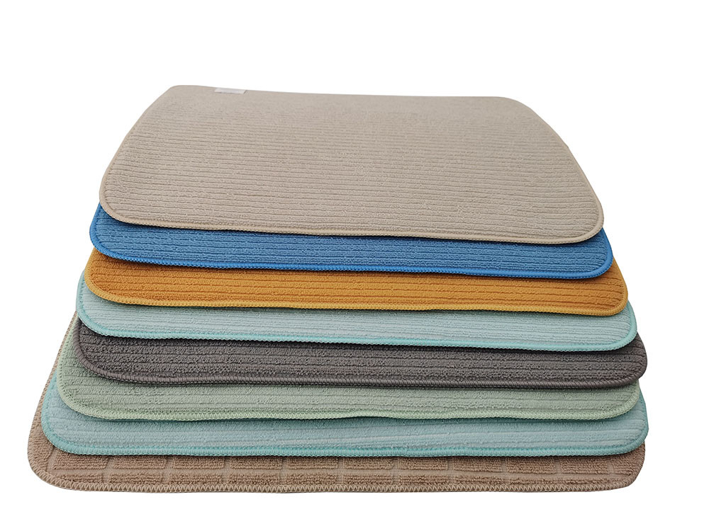 38X50cm Foldable Gray Dish Drying Mat Kitchen Countertop Pads